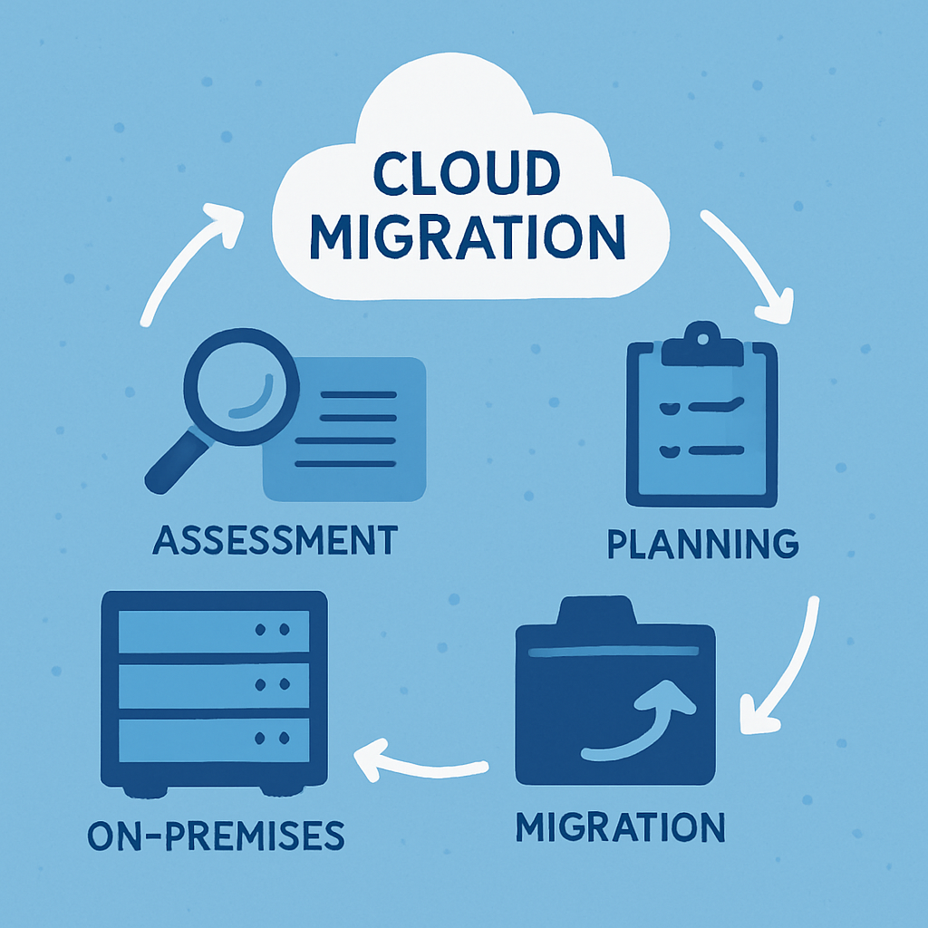 Cloud migration process visualization