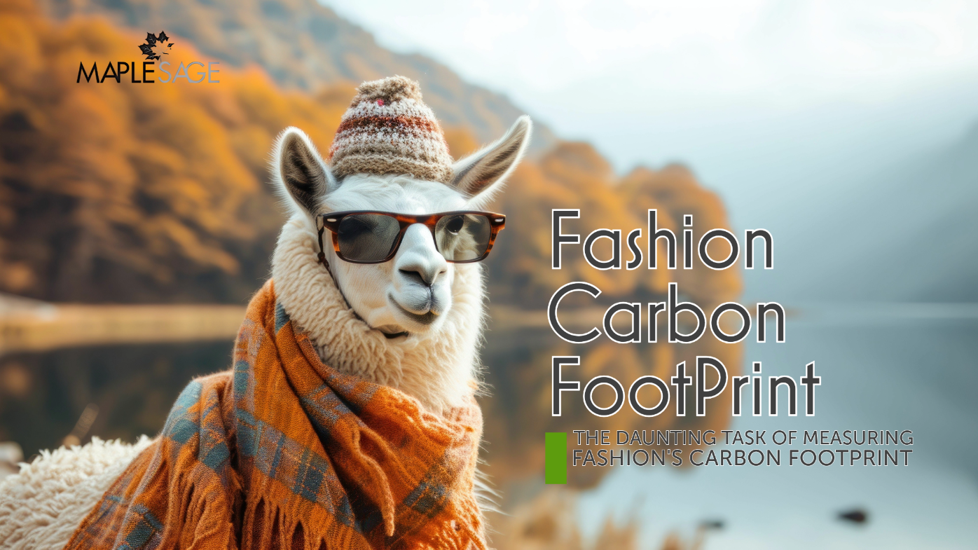 llama promoting sustainable fashion, wearing eco-friendly accessories in a scenic countryside