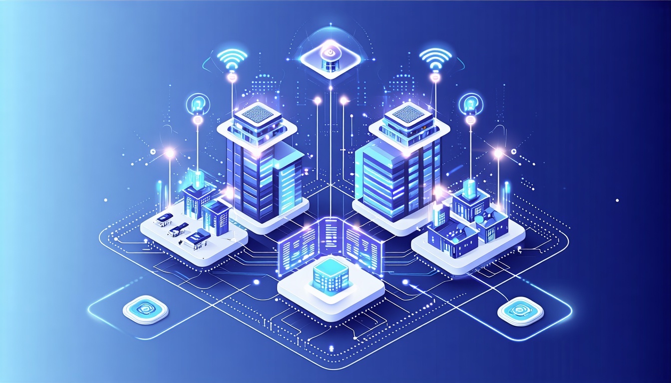 Digital illustration of scalable infrastructure and expanding networks