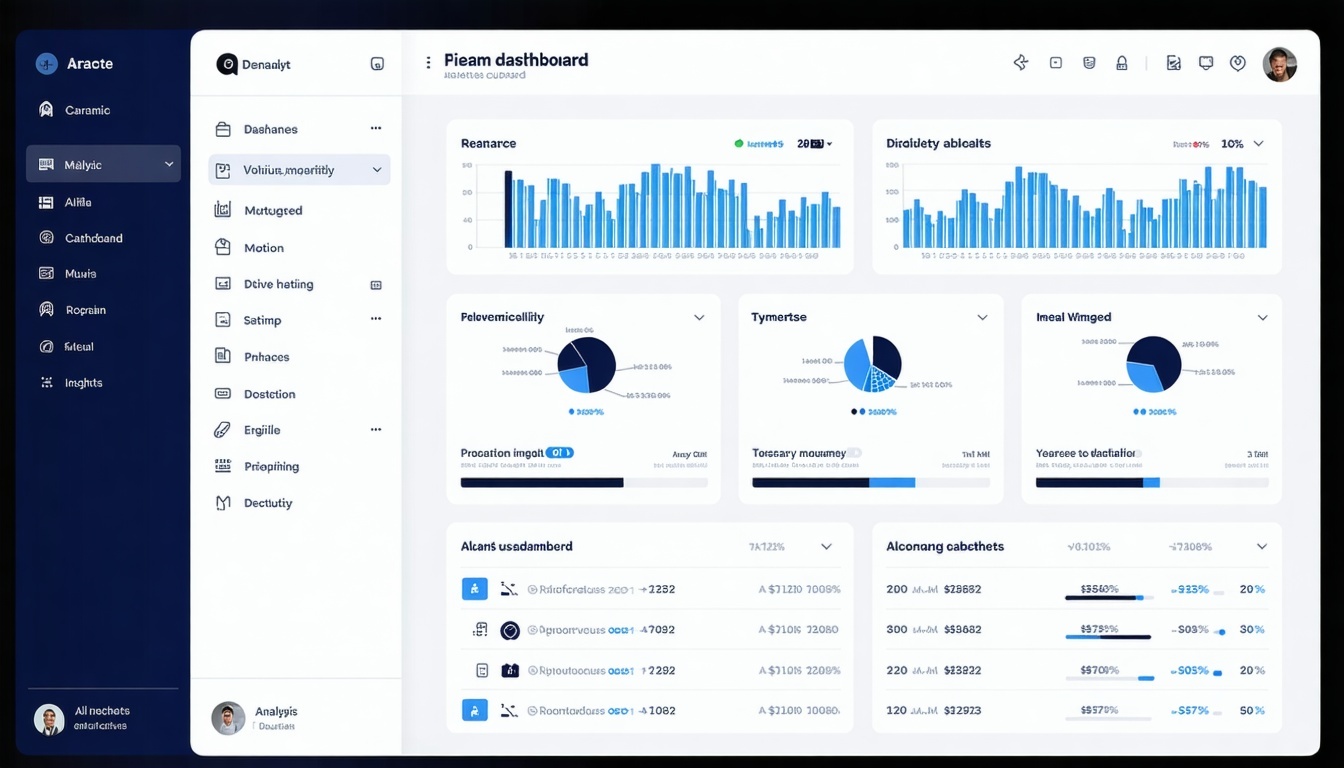 Modern dashboard featuring dynamic data analysis and visual insights