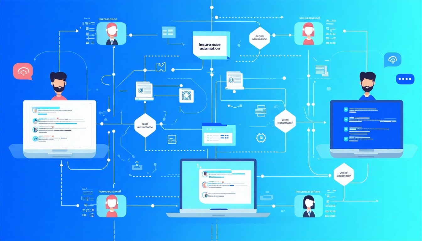 Visual representation of streamlined workflow automation in insurance