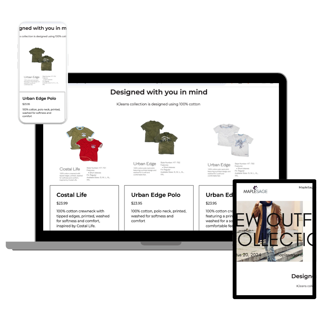 MapleSage shoppable e-lookbook and styleboard